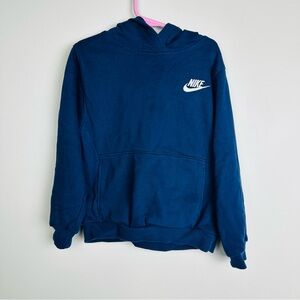 Nike Navy Blue Cotton Hoodie Size Large